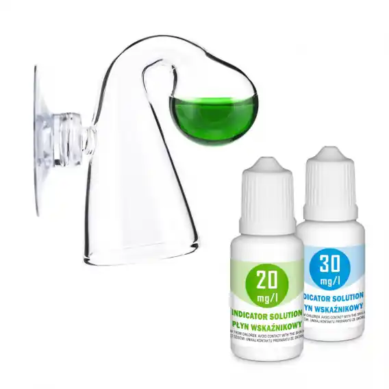 AQUA GLASS indykator NANO stały test CO2 + PŁYN Bestseller